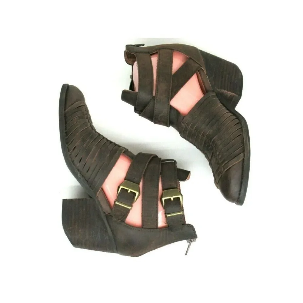 Jeffrey Campbell Brown Stillwell ‎ Ankle Bootie